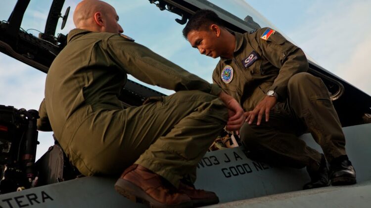 Philippine Air Force Pilot In Mcdonnell Douglas F A Hornet